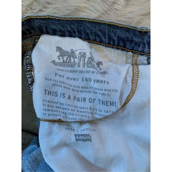 Levi's 505 Jeans Distressed Light Wash 34 - Picture 7 of 7